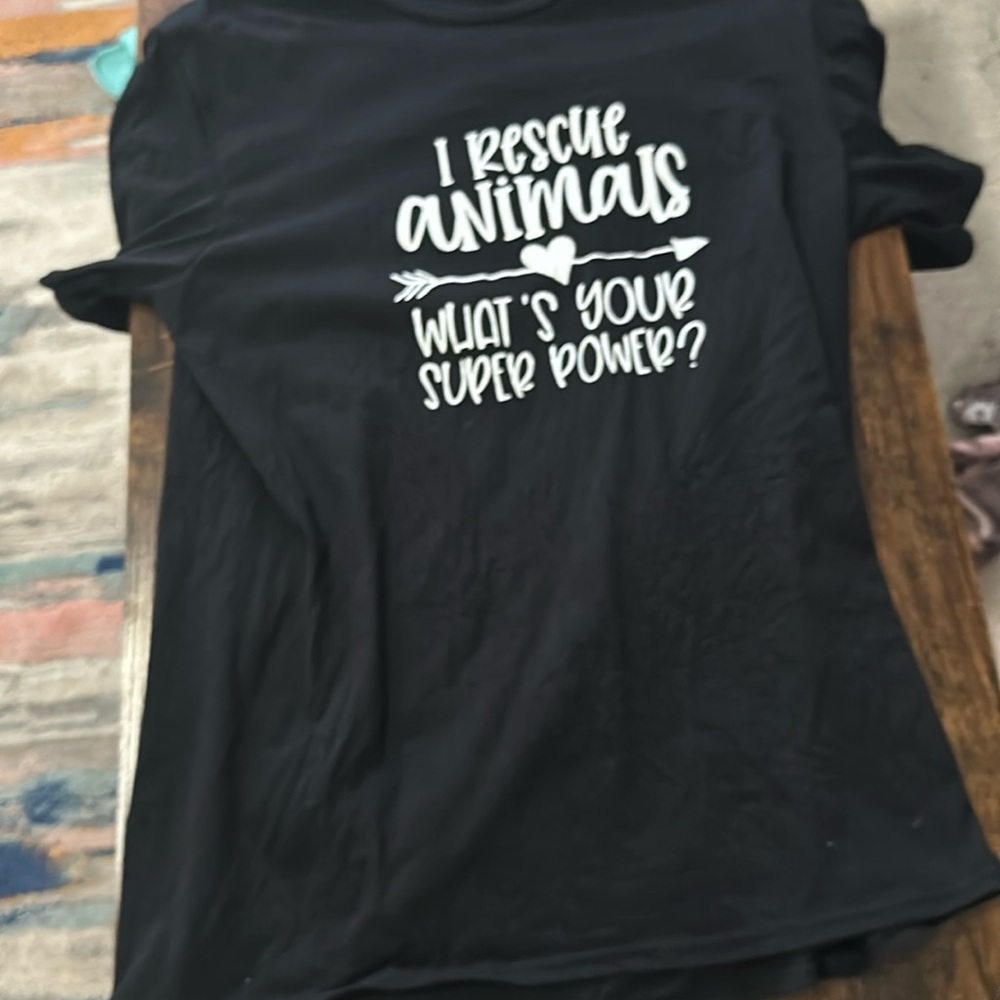 Medium black shirt hand crafted vinyl shirt